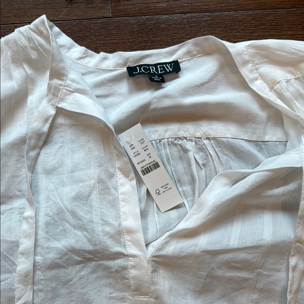 J.Crew V-neck tie top in cotton-blend dobby - Picture 5 of 5